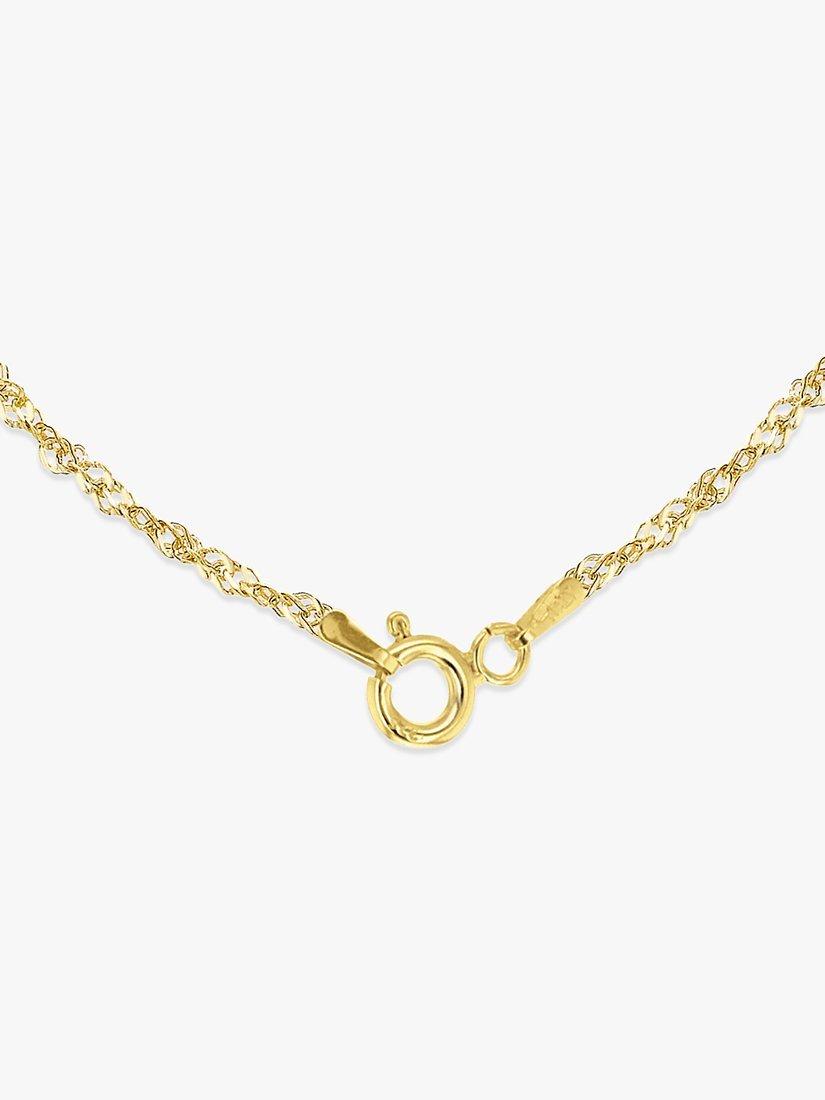 IBB 9ct yellow gold twist link chain necklace 16 inch, imported from the UK