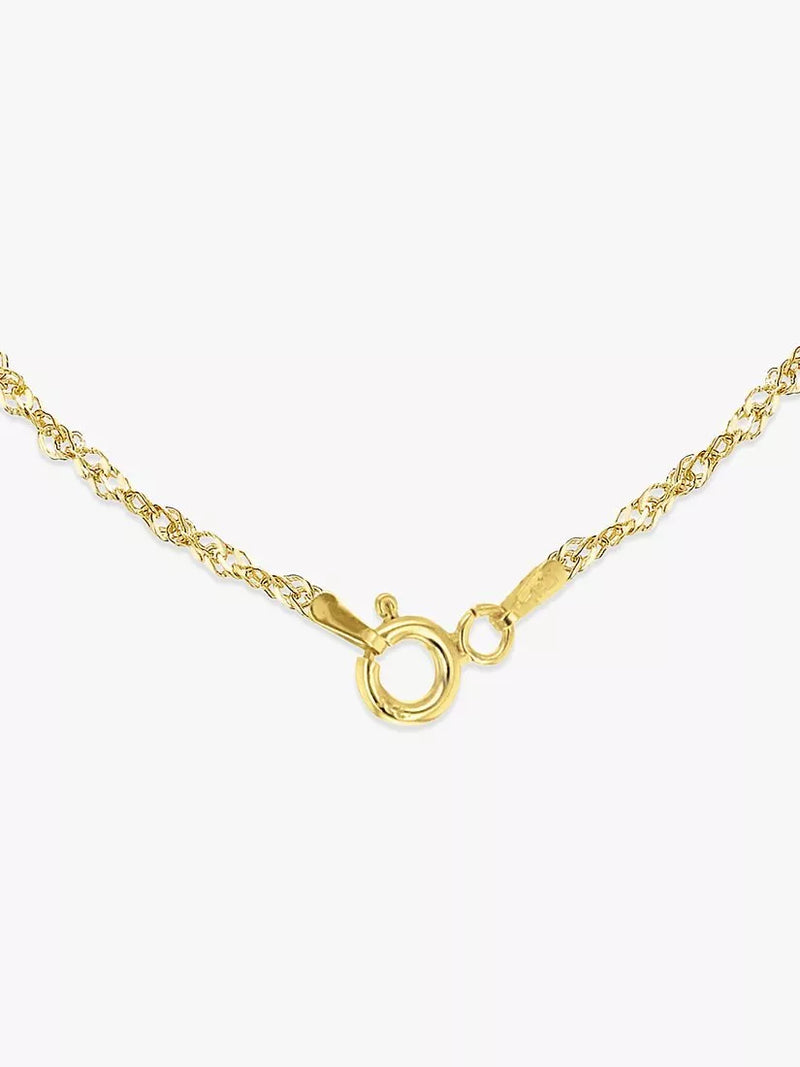 IBB 9ct yellow gold twist link chain necklace 16 inch, imported from the UK