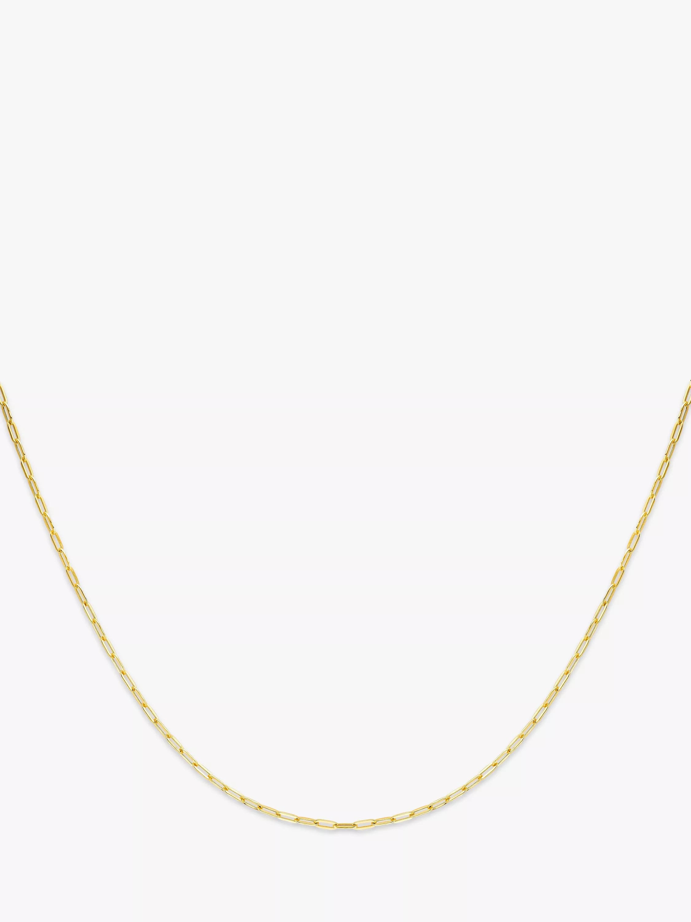 IBB 9ct gold paper clip chain necklace (British brand)