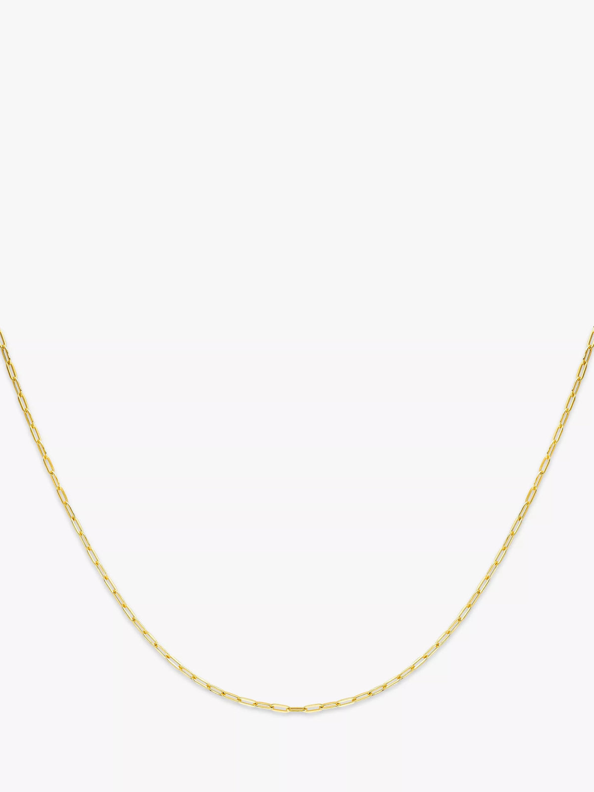 IBB 9ct gold paper clip chain necklace (British brand)