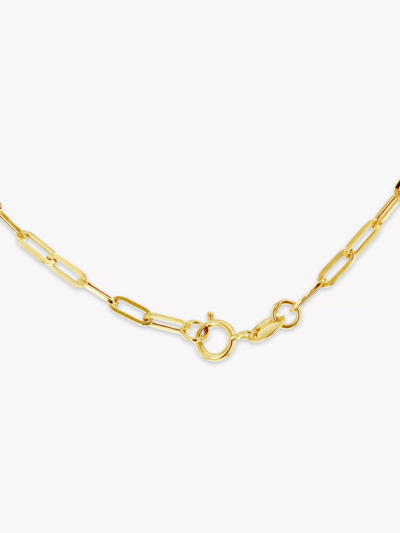 IBB 9ct gold paper clip chain necklace (British brand)
