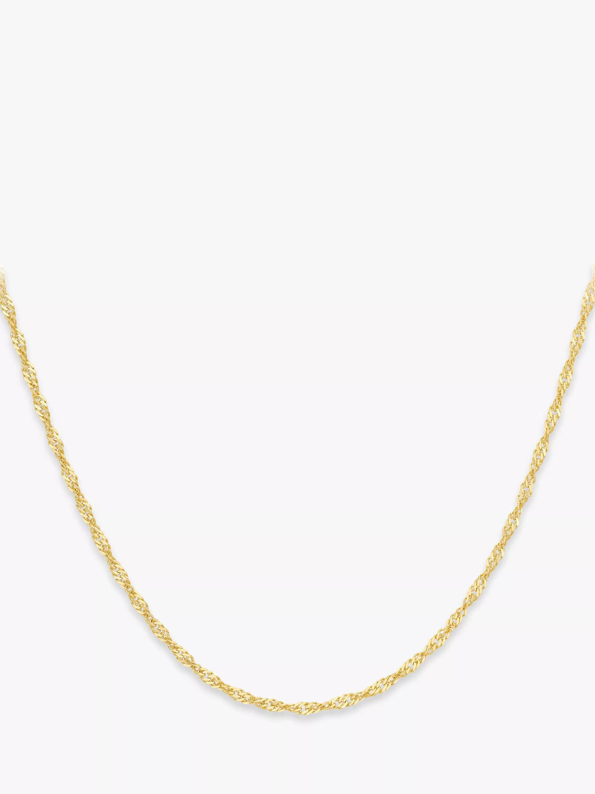 IBB 9ct yellow gold short twist link chain necklace (British brand)