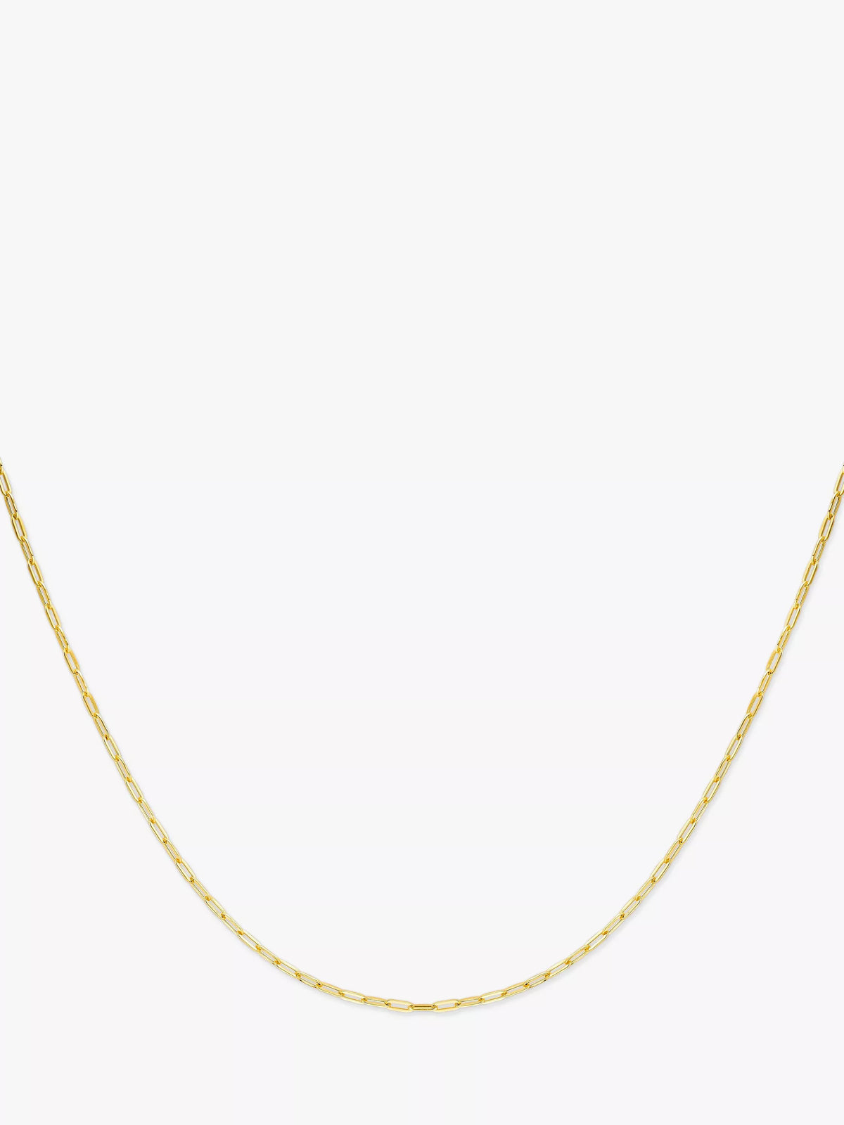 IBB 9ct gold paper clip chain necklace 46cm, imported from the UK