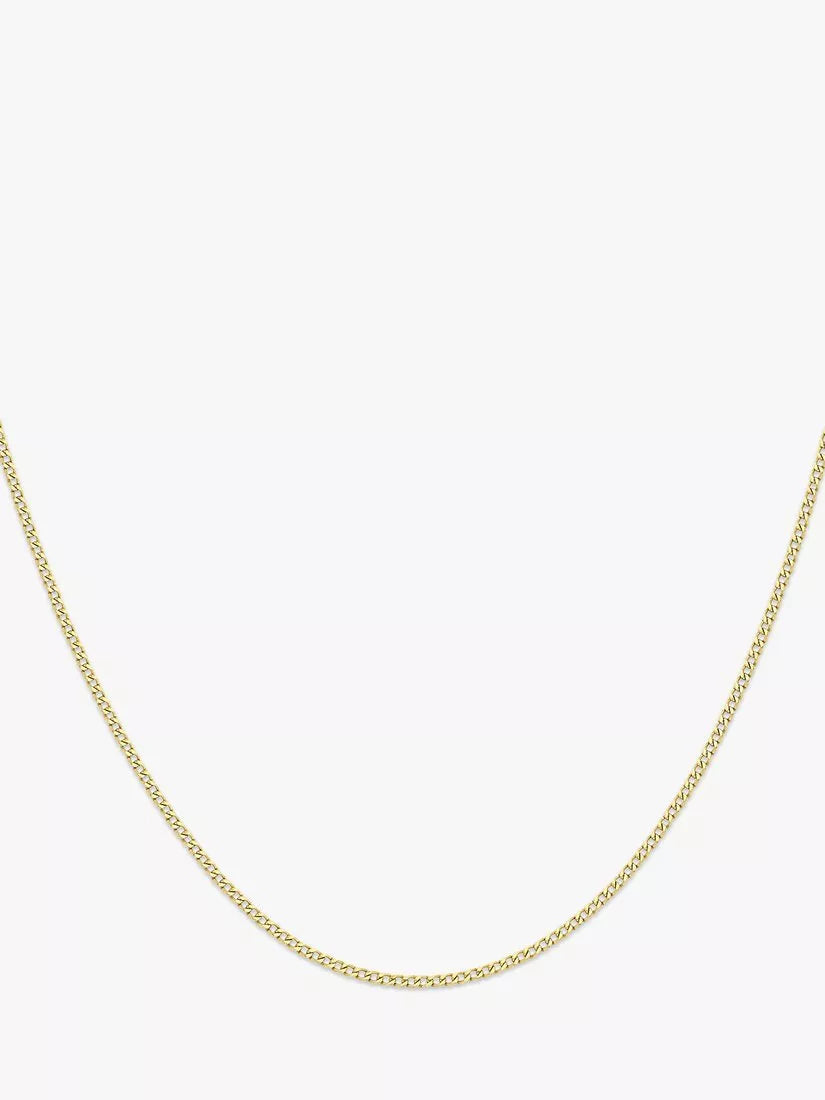 IBB gold hollow curb chain necklace 18 inch - British product