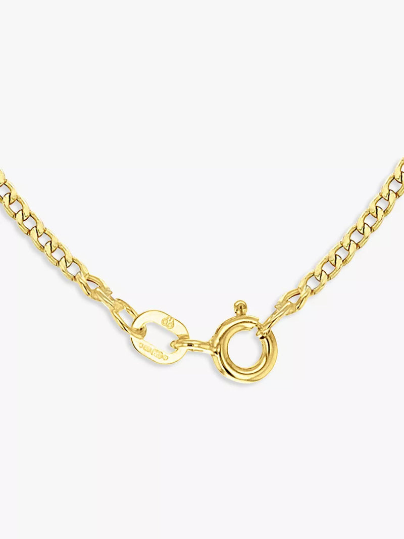 IBB gold hollow curb chain necklace 18 inch - British product