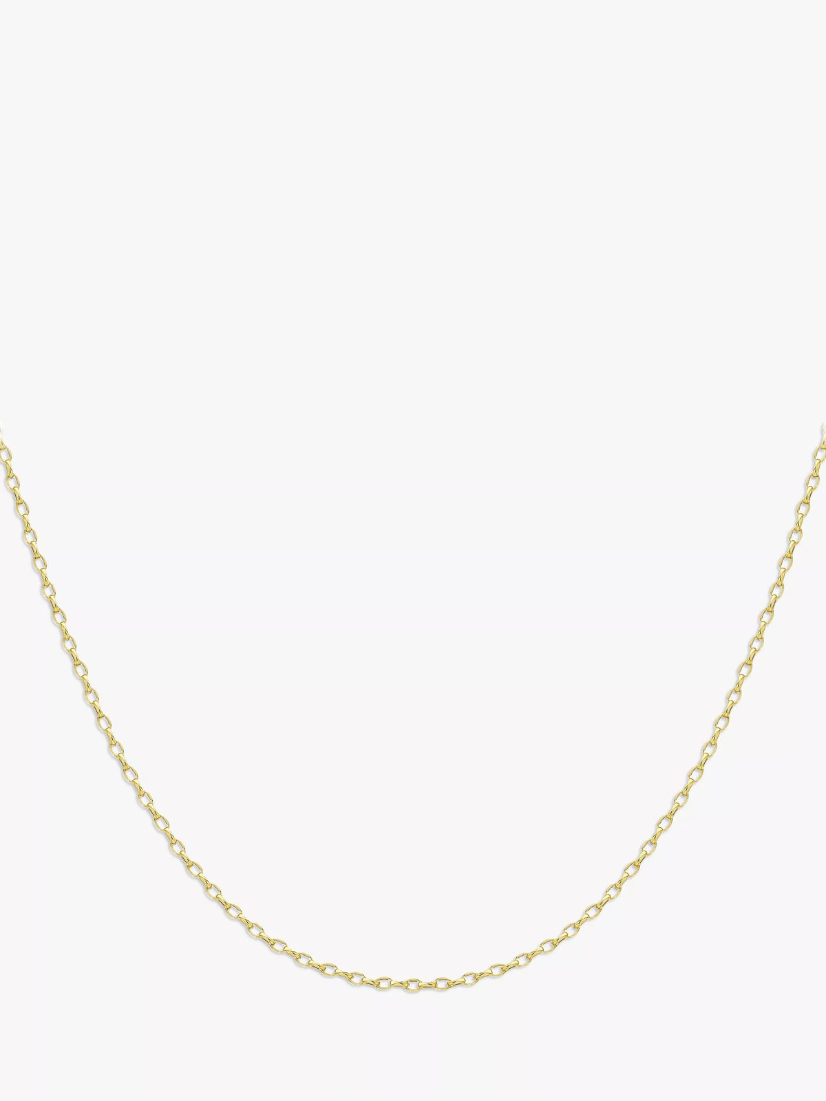 IBB 9ct gold oval link chain necklace, British brand