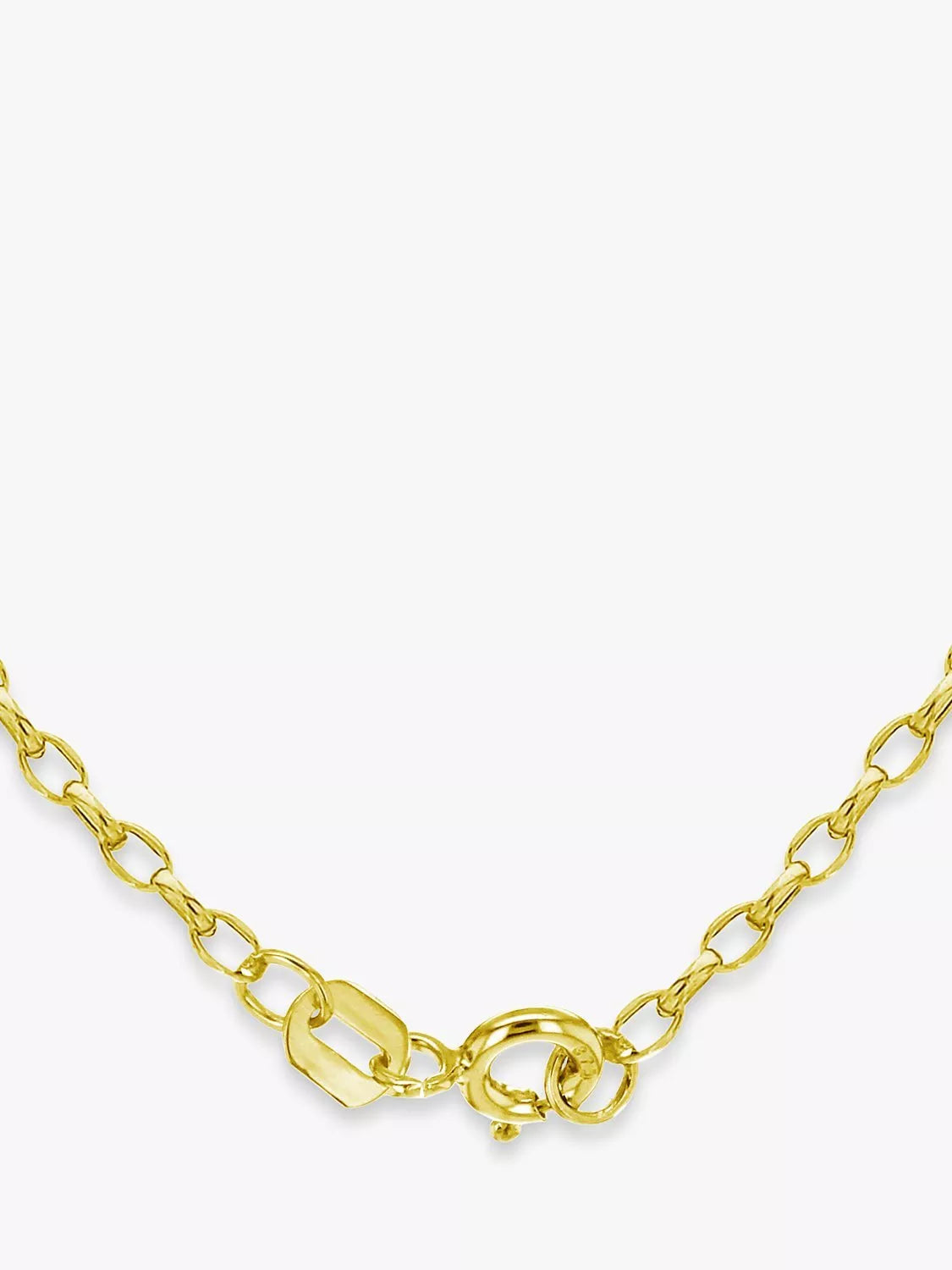 IBB 9ct gold oval link chain necklace, British brand