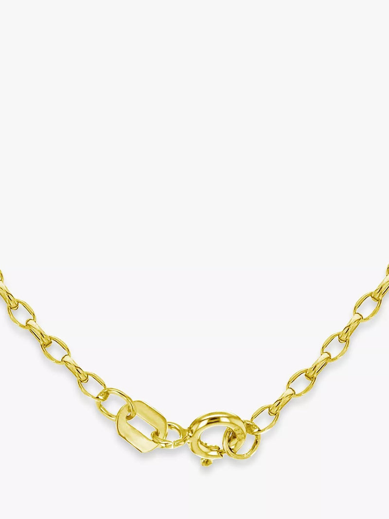 IBB 9ct gold oval link chain necklace, British brand