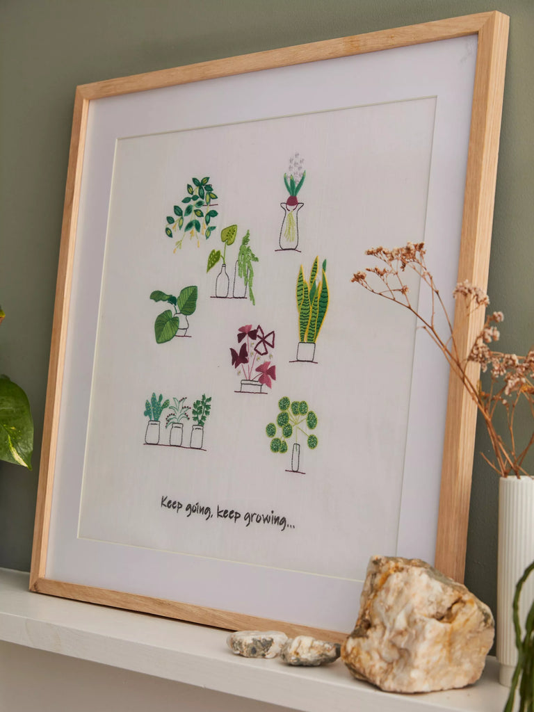 DMC Gift of Stitch Personalised House Plants Framed Embroidery Kit