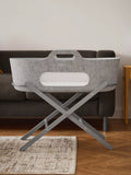 Snüz SnüzBaskit Moses Basket and Stand, Light Grey/Grey