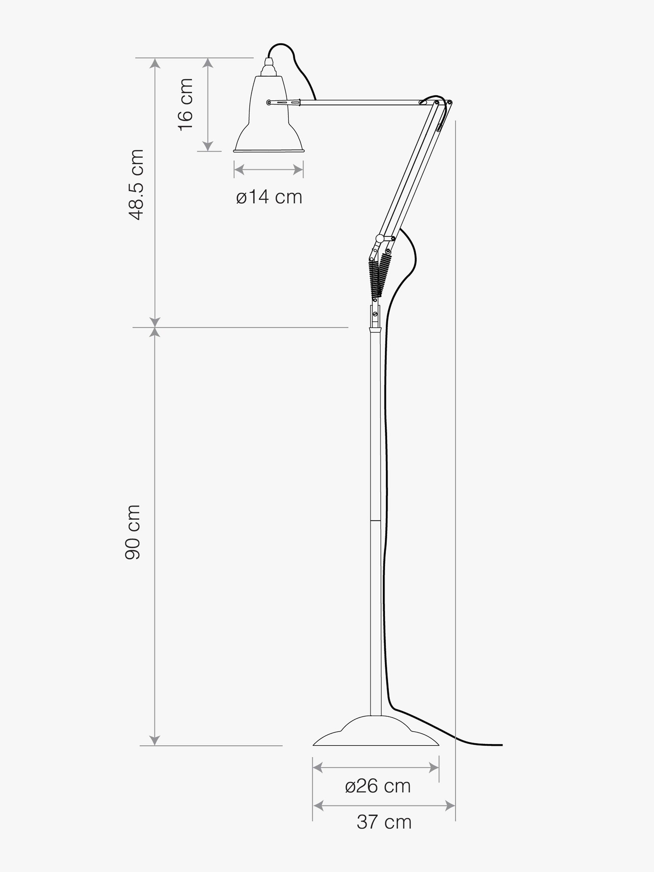 Anglepoise 1227 floor lamp sage green LED - British product