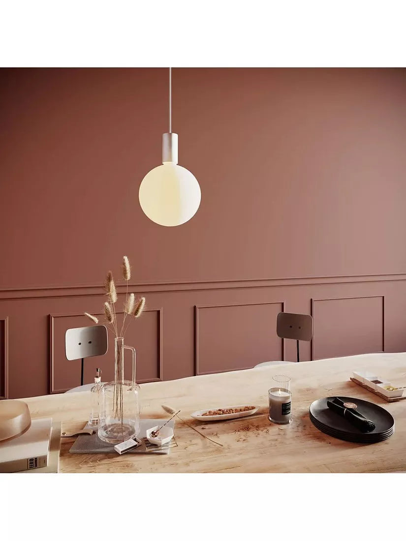 Tala Alumina pendant ceiling light in chalk finish, UK version