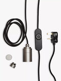 Tala graphite plug-in pendant light grey, UK version