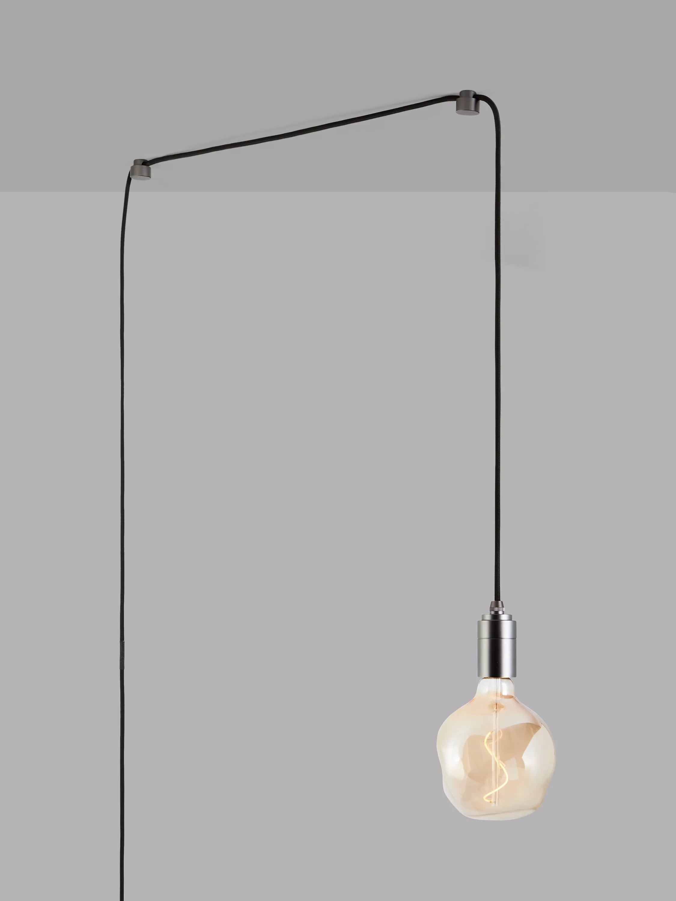 Tala graphite plug-in pendant light grey, UK version