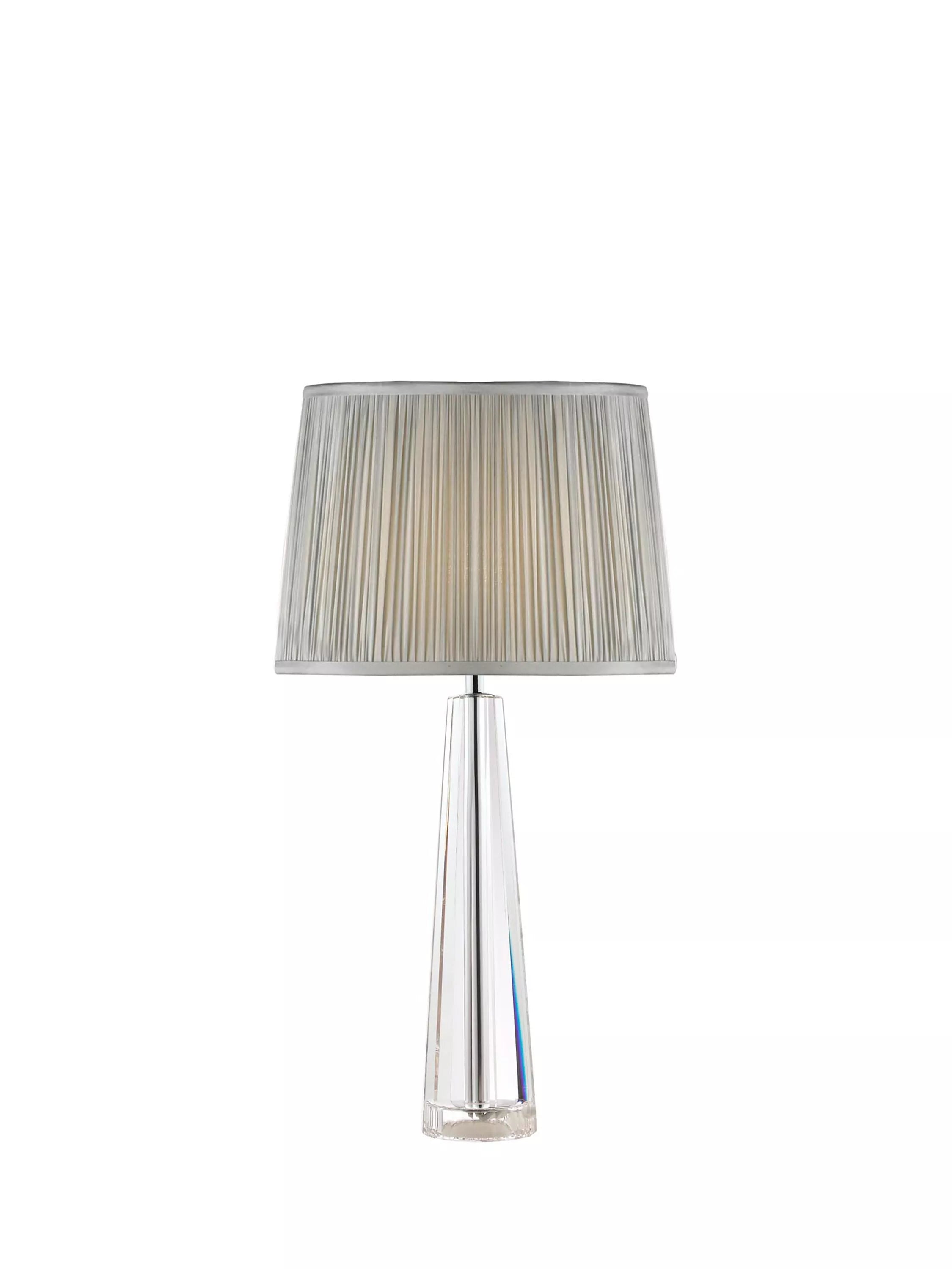 Laura Ashley Blake crystal glass table lamp clear with silk shade, imported from the UK