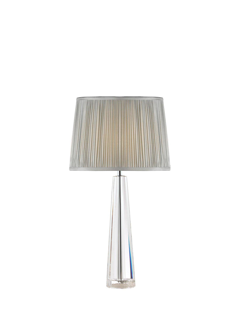 Laura Ashley Blake crystal glass table lamp clear with silk shade, imported from the UK