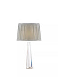 Laura Ashley Blake crystal glass table lamp clear with silk shade, imported from the UK