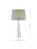 Laura Ashley Blake crystal glass table lamp clear with silk shade, imported from the UK