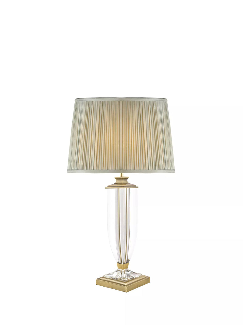 Laura Ashley Carson crystal table lamp antique brass finish, imported from the UK