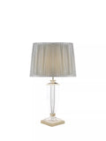 Laura Ashley Carson Crystal Table Lamp polished nickel and sage green shade 52cm, UK version