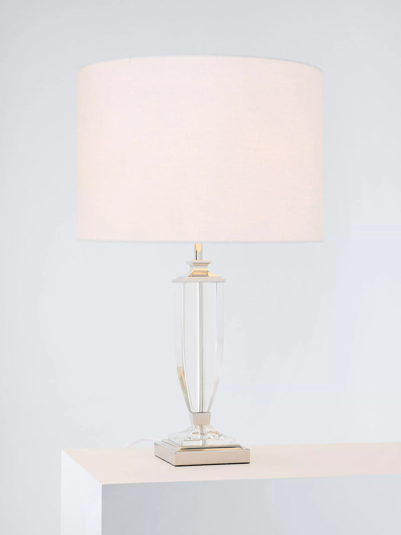 Laura Ashley Carson Grande crystal table lamp polished nickel, imported from the UK