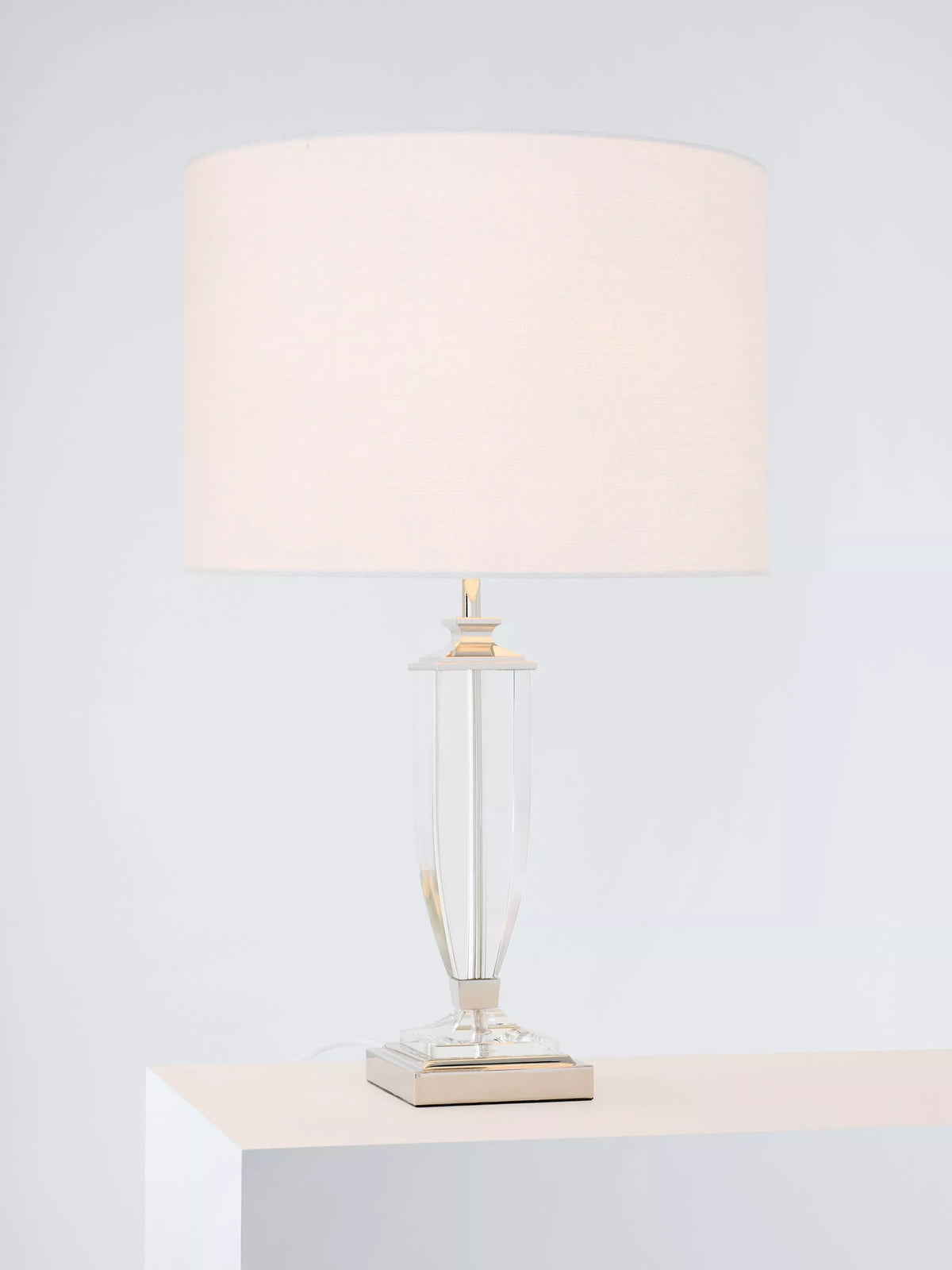 Laura Ashley Carson Grande crystal table lamp polished nickel, imported from the UK