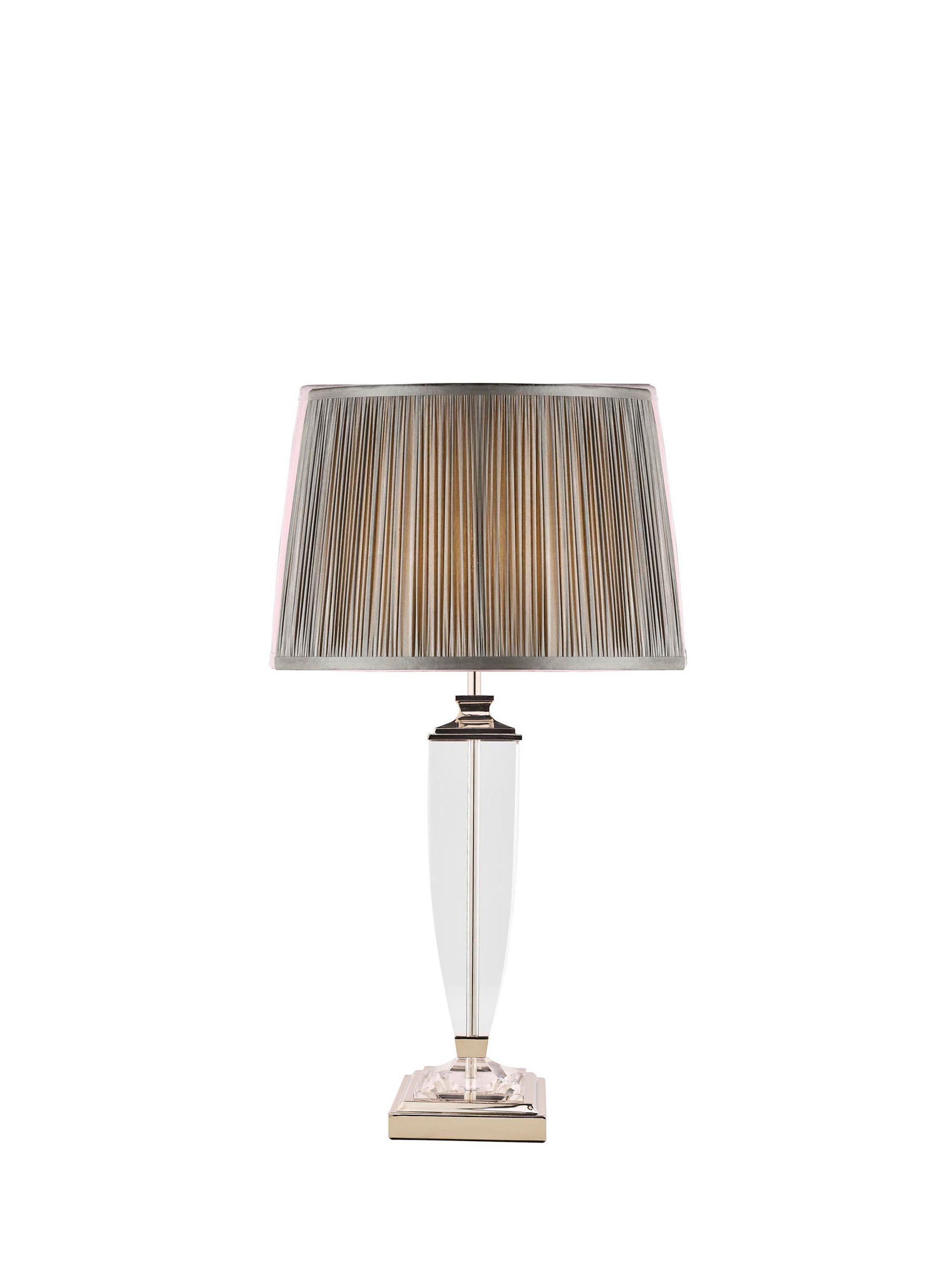 Laura Ashley Carson Grande crystal table lamp polished nickel, imported from the UK