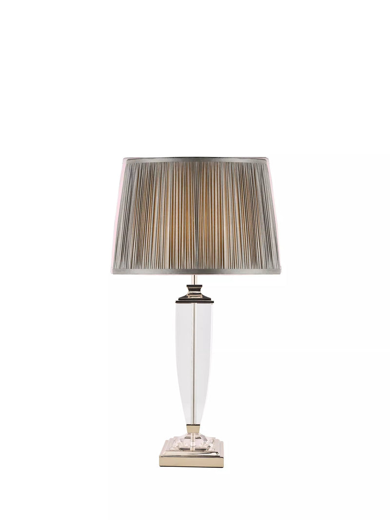 Laura Ashley Carson Grande crystal table lamp polished nickel, imported from the UK