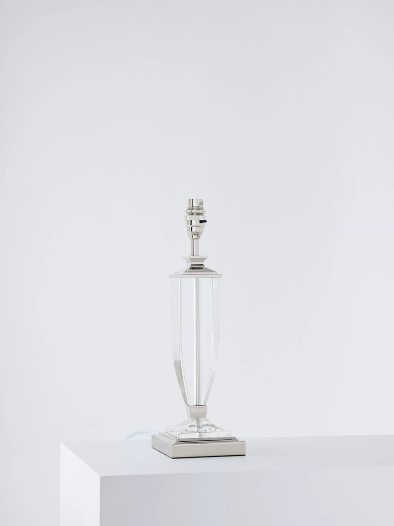 Laura Ashley Carson Grande crystal table lamp polished nickel, imported from the UK