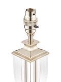 Laura Ashley Carson petite crystal table lamp with nickel finish, UK version