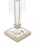 Laura Ashley Carson petite crystal table lamp with nickel finish, UK version