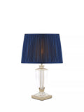 Laura Ashley Carson petite crystal table lamp with nickel finish, UK version