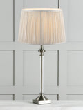 Laura Ashley Winston table lamp glass cylinder pleated shade (British brand)