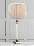Laura Ashley Winston table lamp glass cylinder pleated shade (British brand)