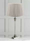 Laura Ashley Winston table lamp glass cylinder pleated shade (British brand)