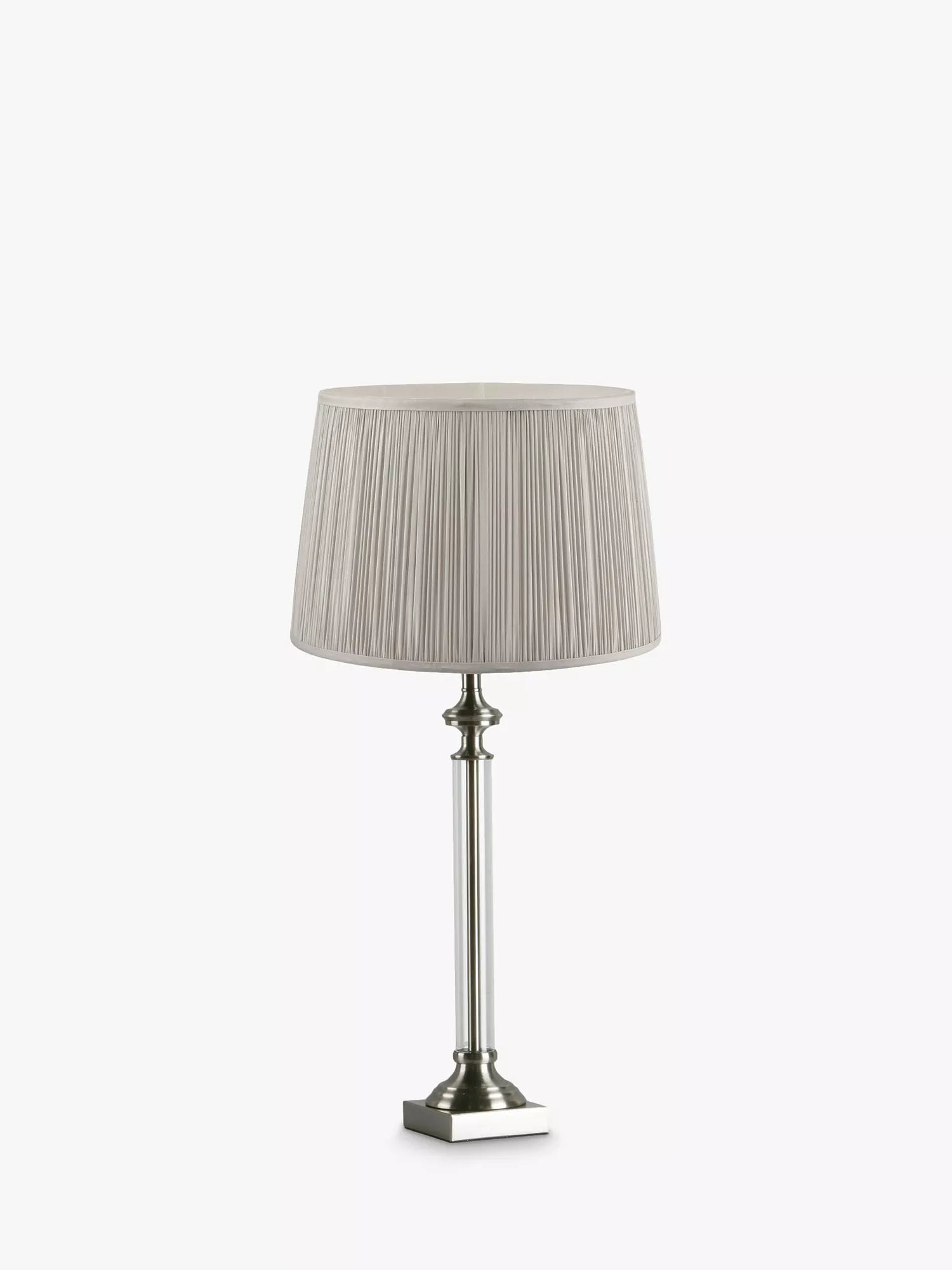 Laura Ashley Winston table lamp glass cylinder pleated shade (British brand)