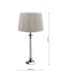 Laura Ashley Winston table lamp glass cylinder pleated shade (British brand)