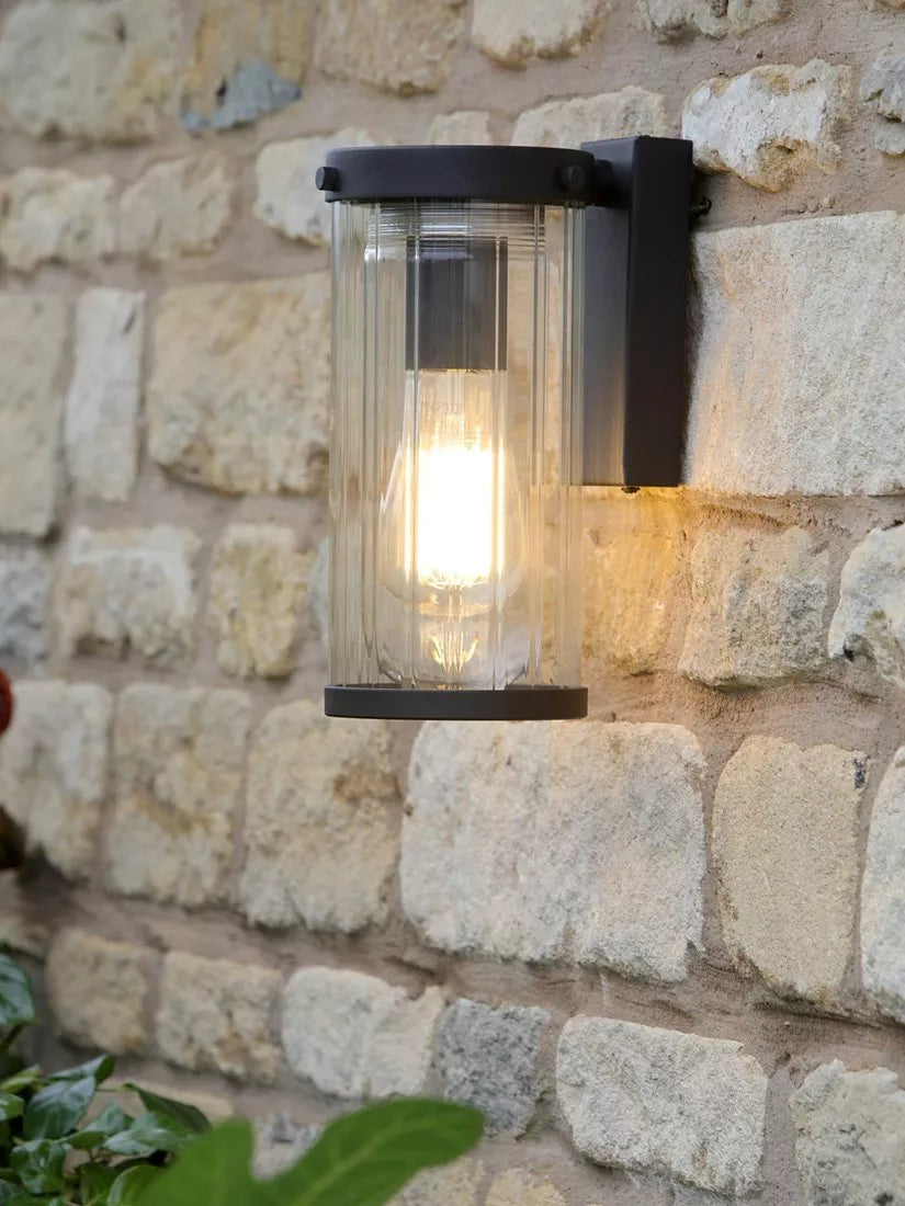 Laura Ashley Arthur outdoor wall light black - British product