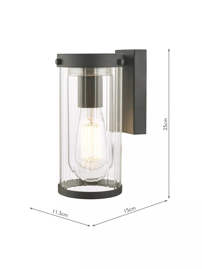 Laura Ashley Arthur outdoor wall light black - British product