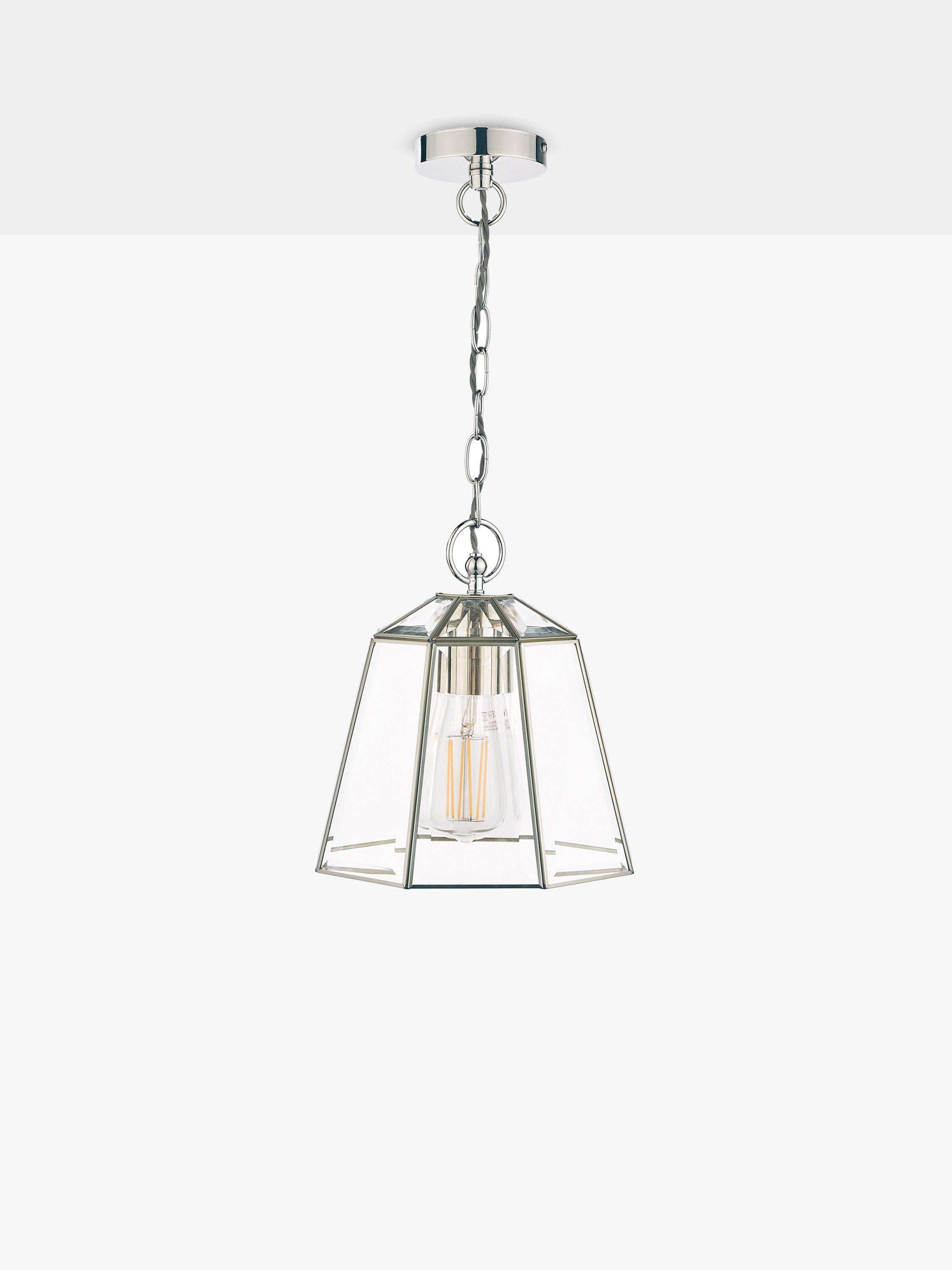 Laura Ashley Clayton ceiling light clear glass metal, UK version
