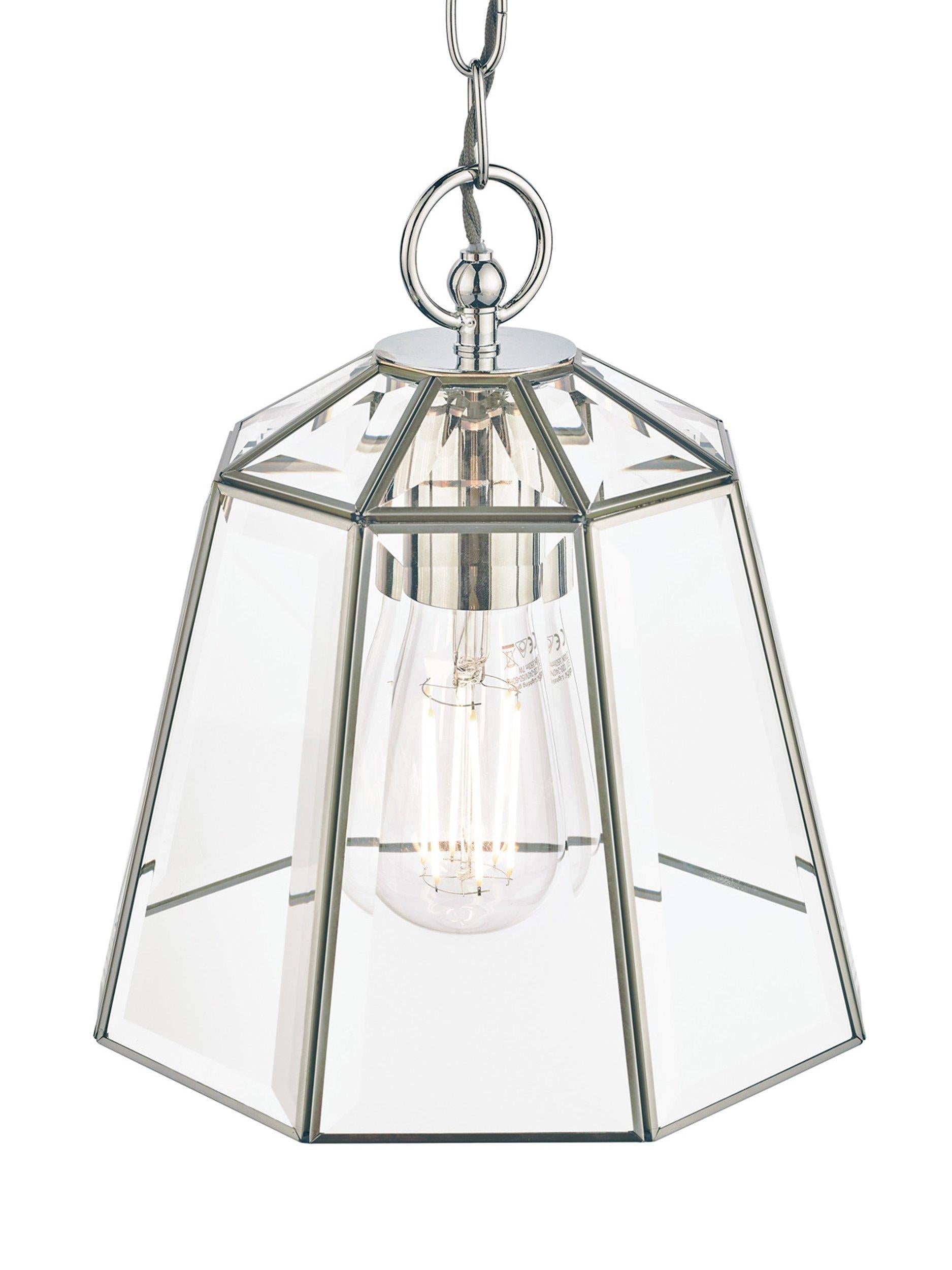 Laura Ashley Clayton ceiling light clear glass metal, UK version