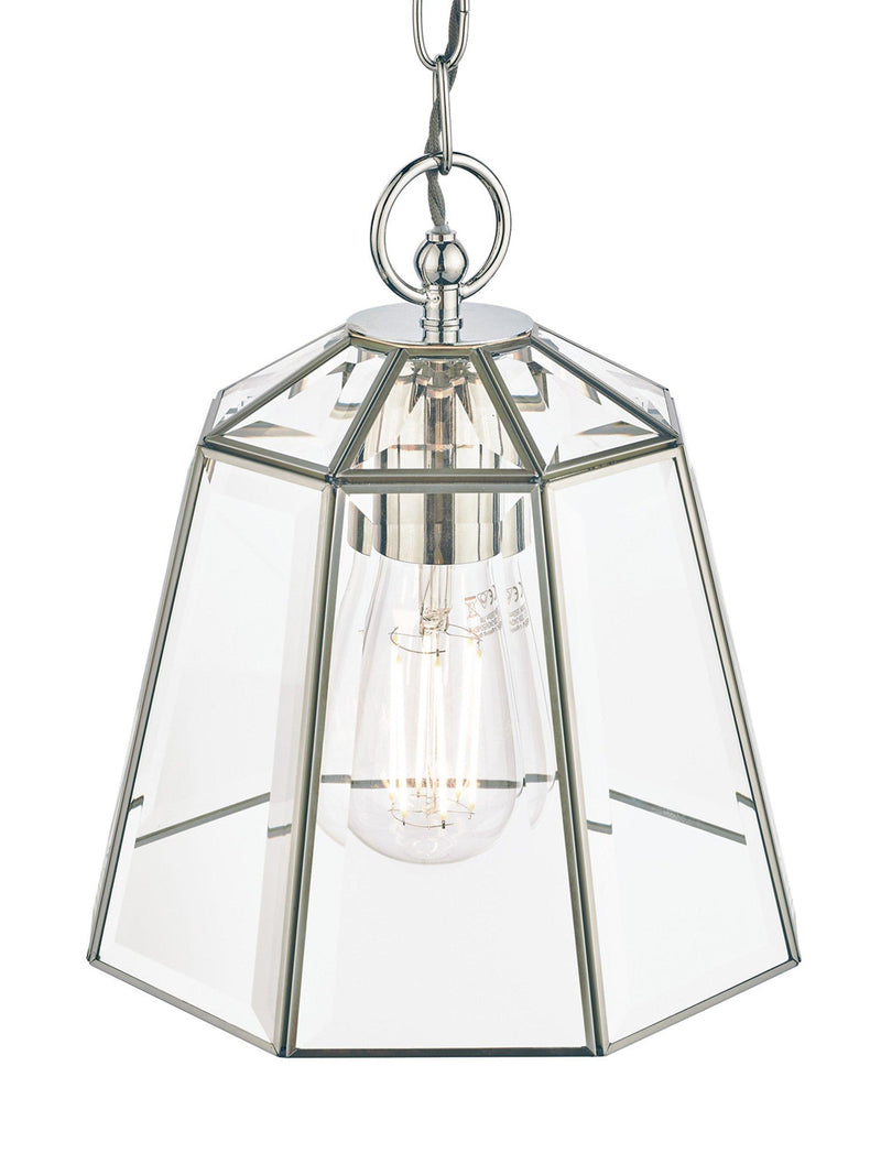 Laura Ashley Clayton ceiling light clear glass metal, UK version