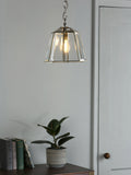 Laura Ashley Clayton ceiling light clear glass metal, UK version