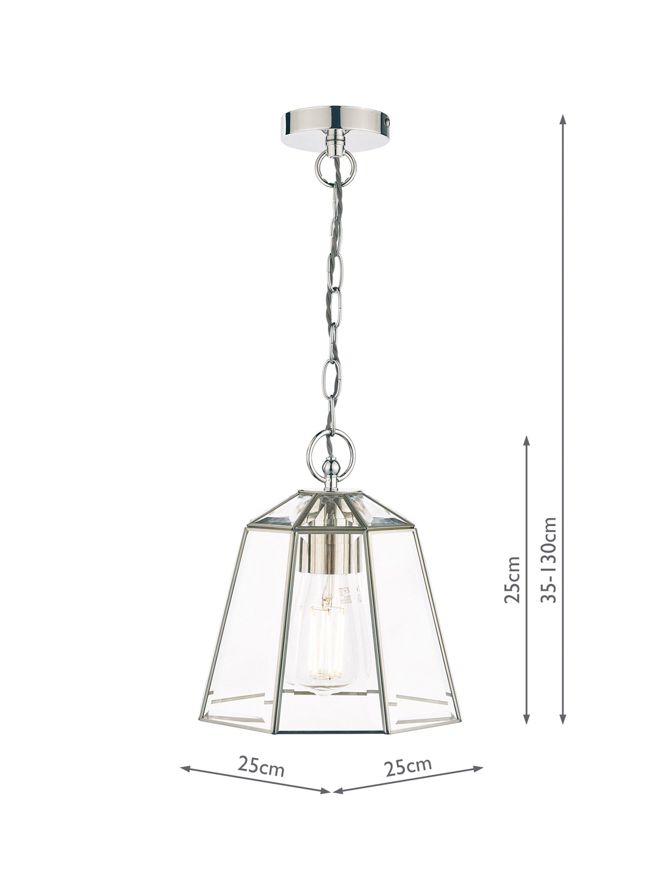 Laura Ashley Clayton ceiling light clear glass metal, UK version