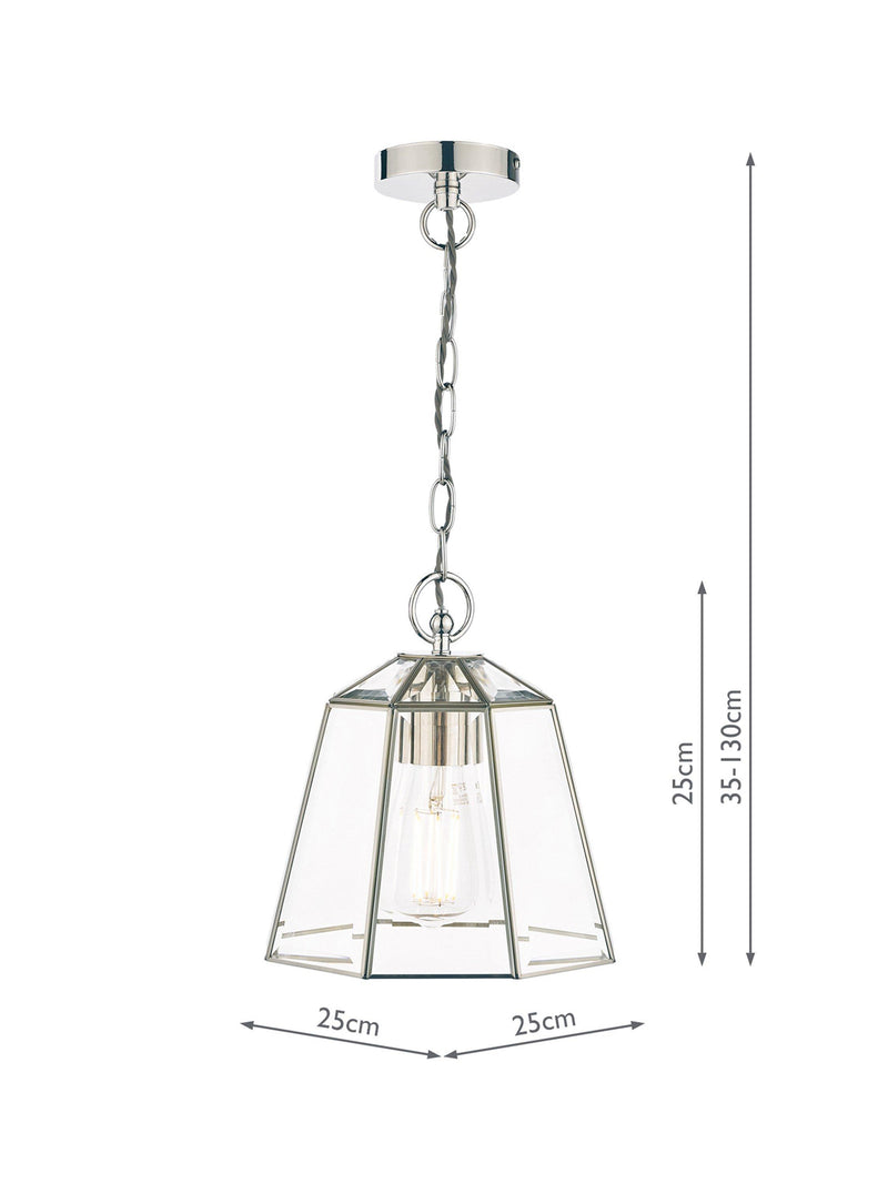 Laura Ashley Clayton ceiling light clear glass metal, UK version