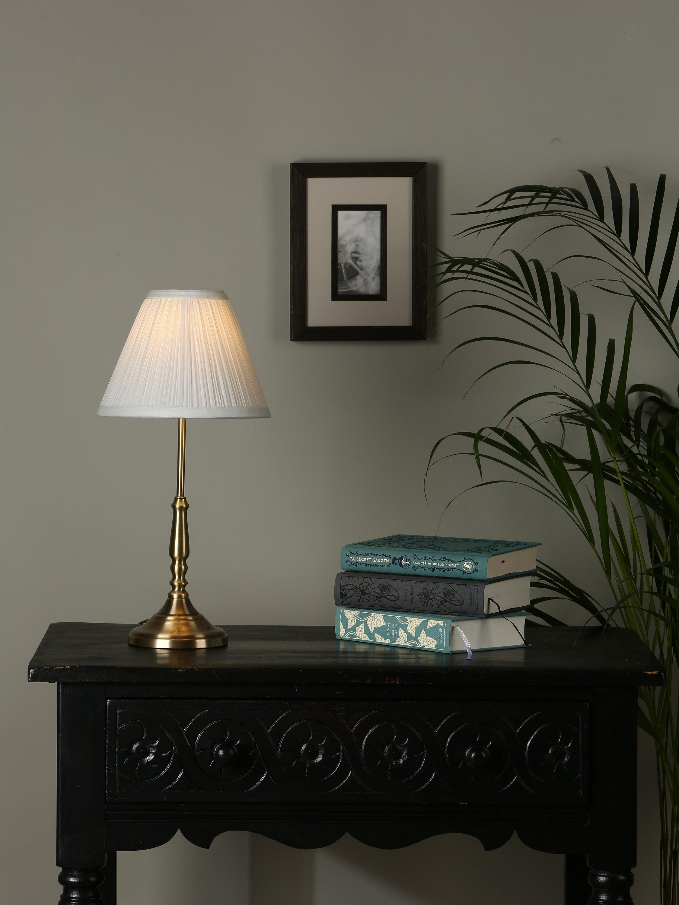 Laura Ashley Elliot small table lamp in antique brass - British product