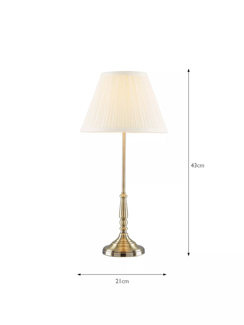 Laura Ashley Elliot small table lamp in antique brass - British product