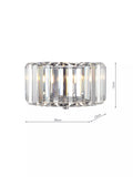 Laura Ashley clear crystal wall light, imported from the UK
