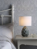 Laura Ashley blue ceramic table lamp linen shade imported from the UK