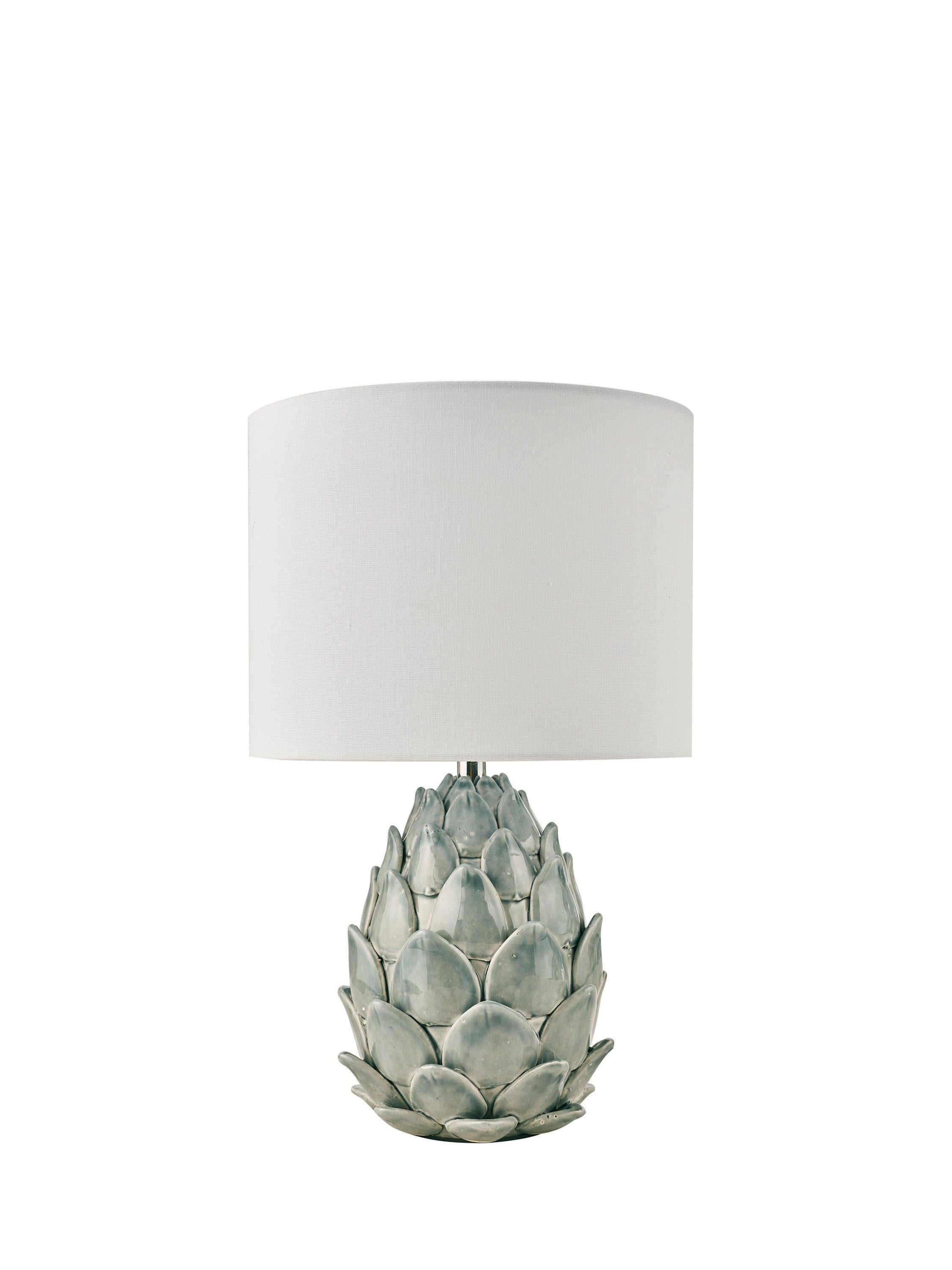 Laura Ashley blue ceramic table lamp linen shade imported from the UK